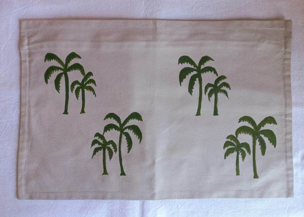 Hand Painted Palm Tree Cushion