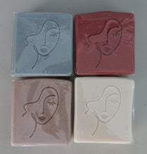 Load image into Gallery viewer, wrapped soap available in cream, terracotta, grey and stone
