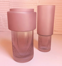 Load image into Gallery viewer, dusty pink ribbed vases
