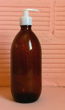 Load image into Gallery viewer, amber bottle with white pump

