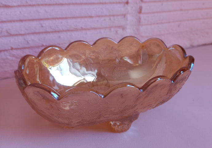 Jeanette Floragold candy dish in marigold colour