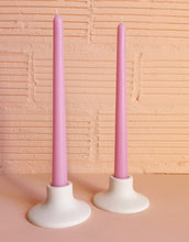 Load image into Gallery viewer, Pink tapered dinner candles
