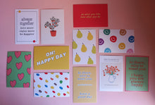 Load image into Gallery viewer, Bright and fun slogan and floral cards for gifts or wall art
