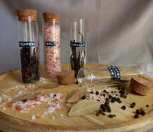Load image into Gallery viewer, Glass Spice Bottles with Cork Lids 100ml
