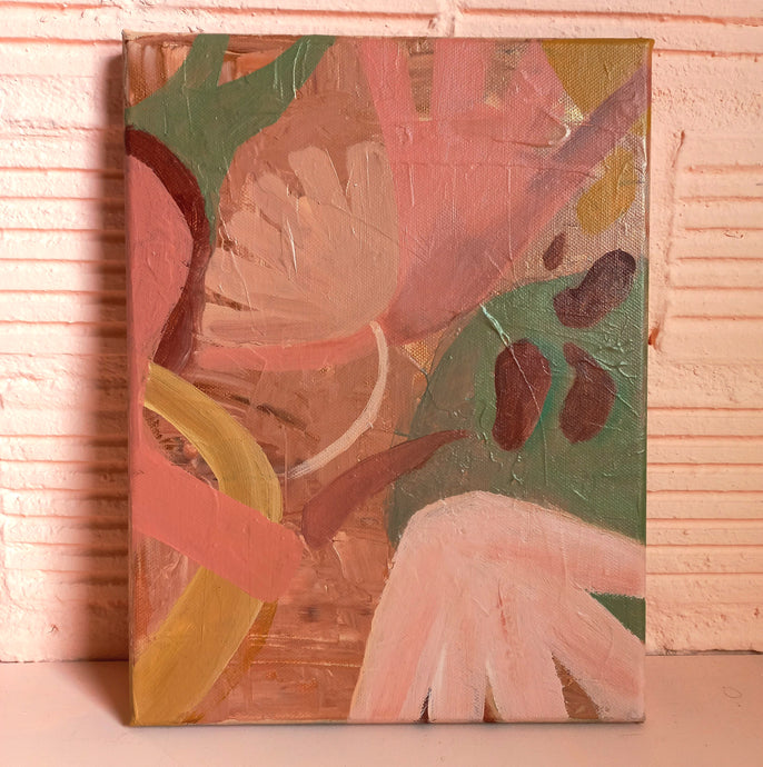 Original acylic abstract floral painting