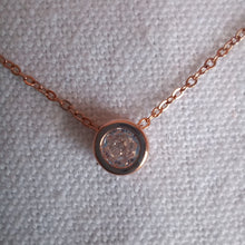 Load image into Gallery viewer, Rose Gold Solitaire Necklace
