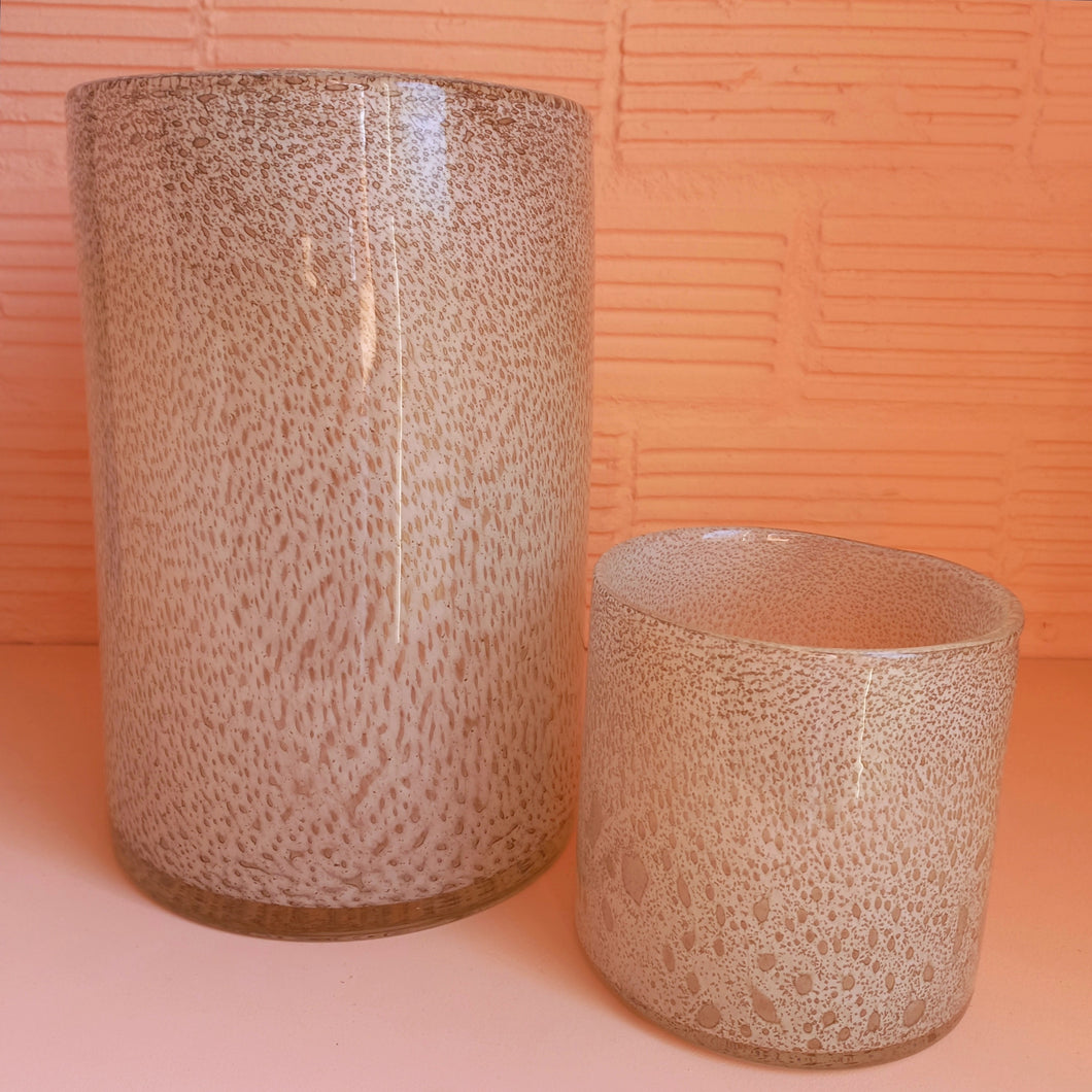 Small Glass Vase or Candleholder
