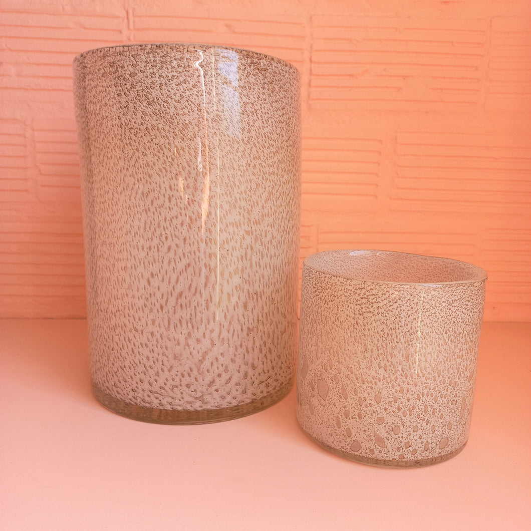 Large Glass Vase or Candleholder