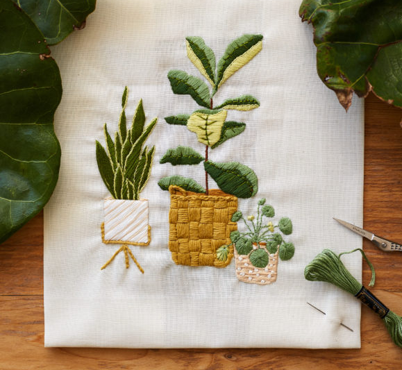 Standing Pots Embroidery Kit