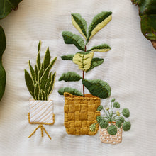 Load image into Gallery viewer, embroidered plants in pots
