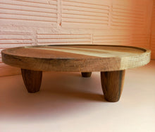 Load image into Gallery viewer, Solid oak tray on three legs
