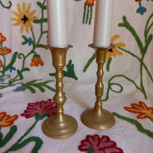 Load image into Gallery viewer, Brass Skinny Candlesticks
