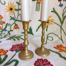 Load image into Gallery viewer, Brass Skinny Candlesticks
